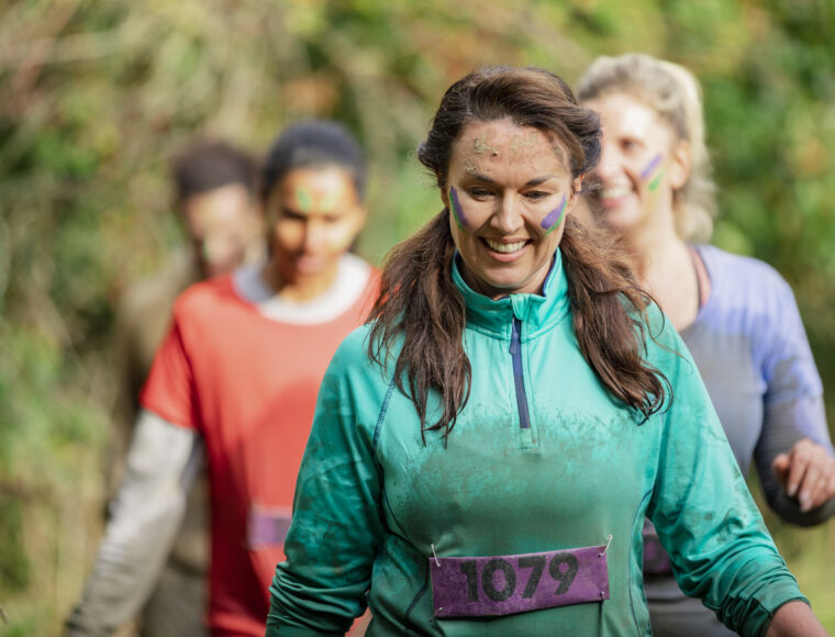 Woman on charity run