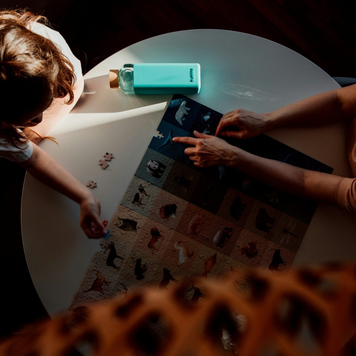 Children playing a memory game